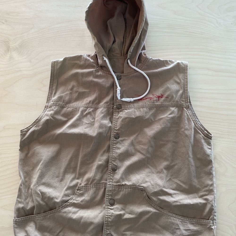 Vintage made in USA Panama Jack Hood Sleeveless Vest Medium (BH)